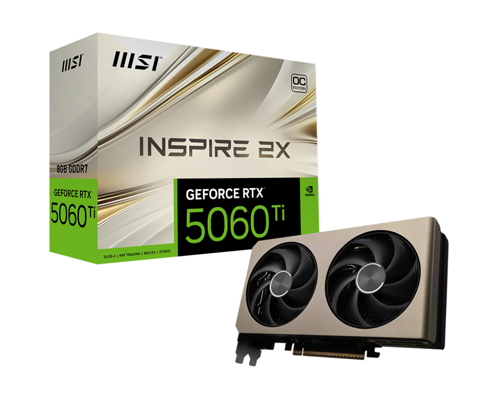 کارت گرافیک ام اس آی مدل GeForce RTX 5060 Ti 8G INSPIRE 2X OC