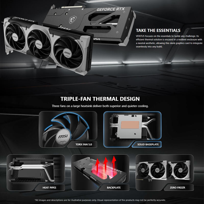 کارت گرافیک ام اس آی مدل GeForce RTX 5060 Ti 16G VENTUS 3X OC - Image 4