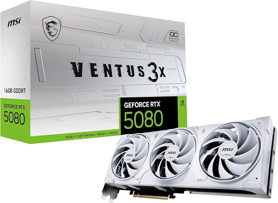کارت گرافیک ام اس آی مدل GeForce RTX 5080 16G VENTUS 3X OC سفید