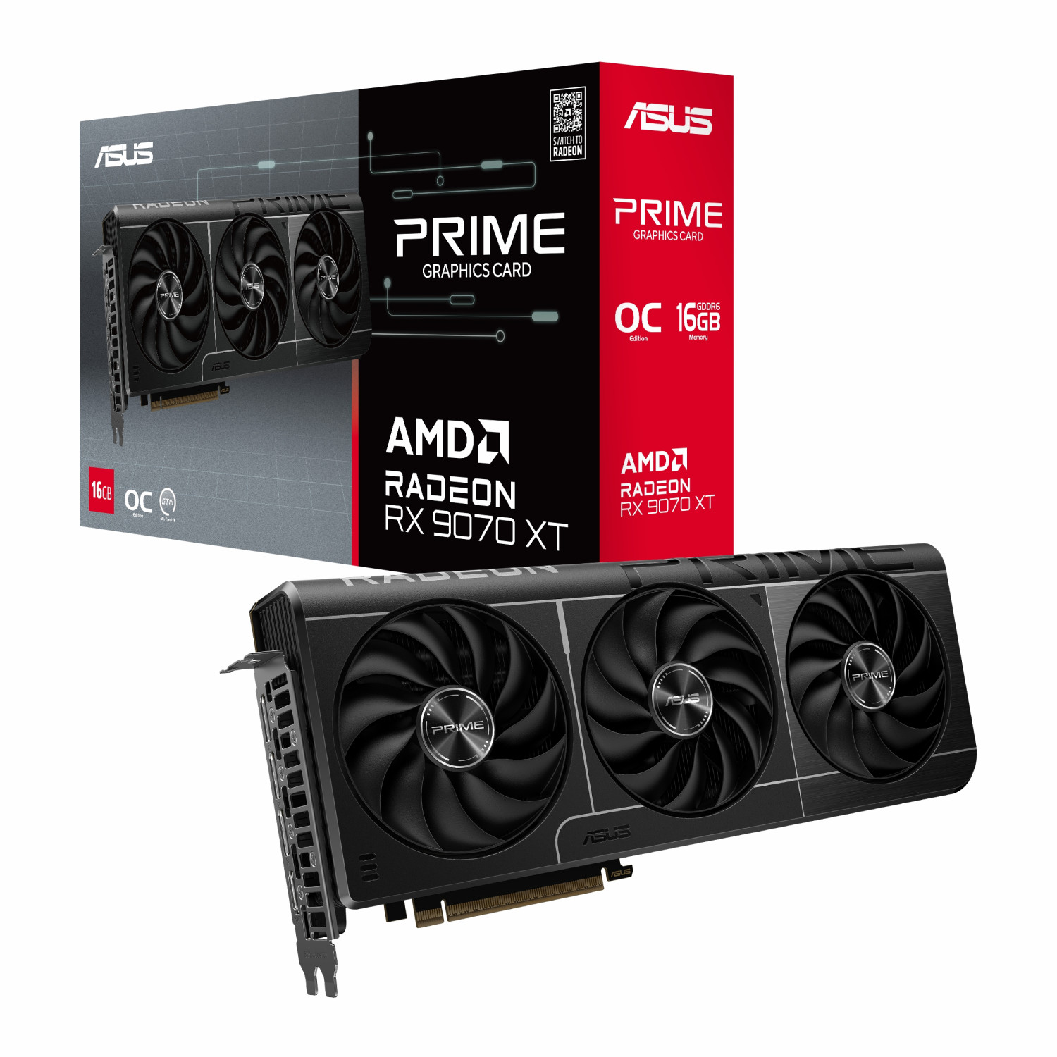 کارت گرافیک ایسوس مدل Prime RX 9070 XT OC حافظه 16 گیگابایت