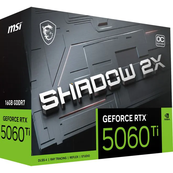 کارت گرافیک ام اس آی مدل GeForce RTX 5060 Ti 16G SHADOW 2X OC PLUS 16GB - Image 4