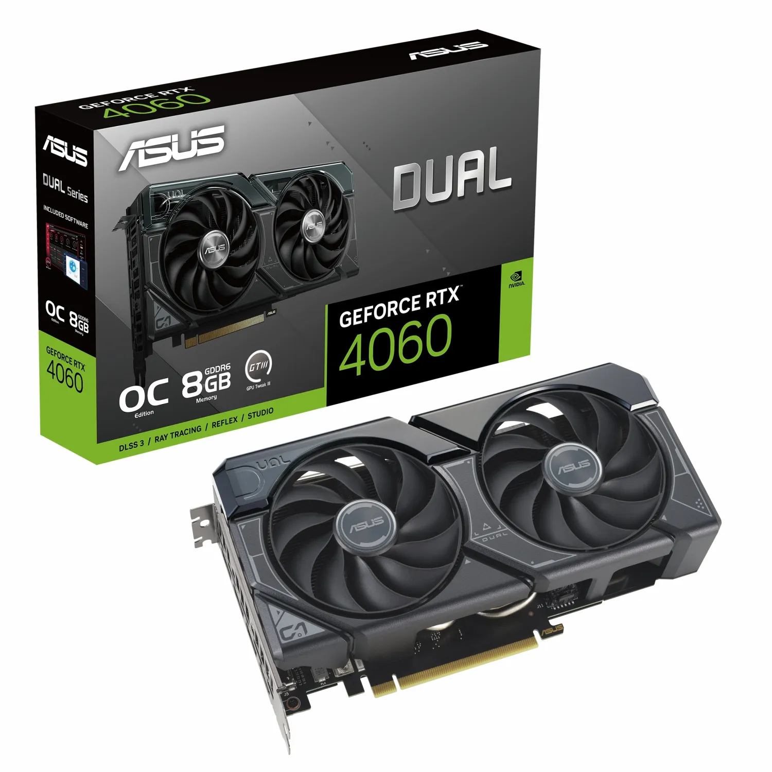 کارت گرافیک ایسوس مدل Dual RTX 4060 OC حافظه 8 گیگابایت