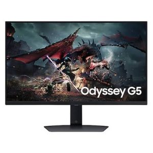 مانیتور گیمینگ سامسونگ Odyssey G5 G50D سایز ۲۷ اینچ کیفیت QHD با نرخ تازه‌سازی ۱۸۰ هرتز